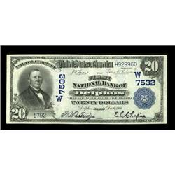 Delphos, KS - $20 1902 Plain Back Fr. 650 The
