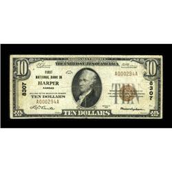Harper, KS - $10 1929 Ty. 1 First NB Ch. # 8307