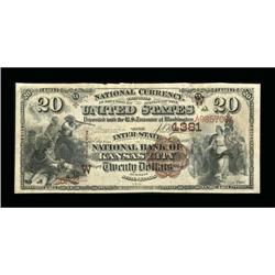 Kansas City, KS - $20 1882 Brown Back Fr. 498