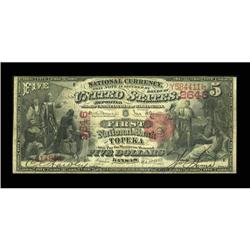 Topeka, KS - $5 1875 Fr. 405 The First NB Ch. #