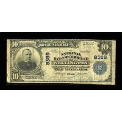 Wellington, KS - $10 1902 Plain Back Fr. 626 The