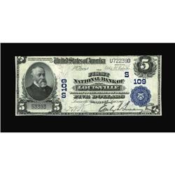 Louisville, KY - $5 1902 Plain Back Fr. 598 The