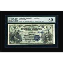 Louisville, KY - $20 1882 Date Back Fr. 549 The