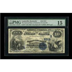 Louisville, KY - $10 1882 Value Back Fr. 577 The