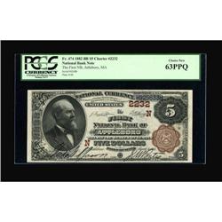 Attleboro, MA - $5 1882 Brown Back Fr. 474 The