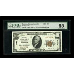 Boston, MA - $10 1929 Ty. 1 The First NB Ch. #