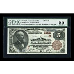 Boston, MA - $5 1882 Brown Back Fr. 477 The