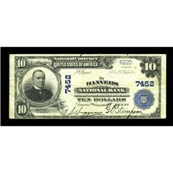 Danvers, MA - $10 1902 Plain Back Fr. 624 The