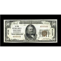 Holyoke, MA - $50 1929 Ty. 1 The Park NB Ch. #