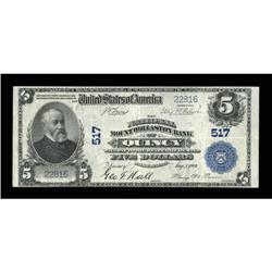 Quincy, MA - $5 1902 Plain Back Fr. 598 The