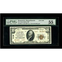 Watertown, MA - $10 1929 Ty. 2 The Union Market