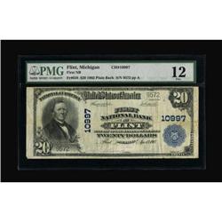 Flint, MI - $20 1902 Plain Back Fr. 658 First NB