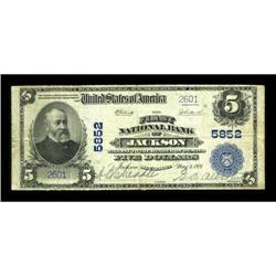 Jackson, MN - $5 1902 Plain Back Fr. 607 The