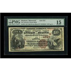 Mankato, MN - $10 1882 Brown Back Fr. 485 The