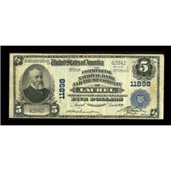 Laurel, MS - $5 1902 Plain Back Fr. 607 The