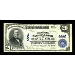 Carthage, MO - $20 1902 Plain Back Fr. 653 The