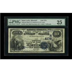 Saint Louis, MO - $10 1882 Date Back Fr. 539 The