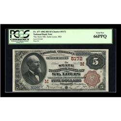 Saint Louis, MO - $5 1882 Brown Back Fr. 477 The