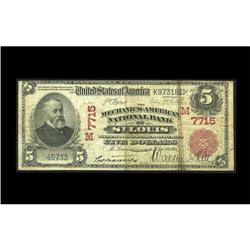 Saint Louis, MO - $5 1902 Red Seal Fr. 587 The