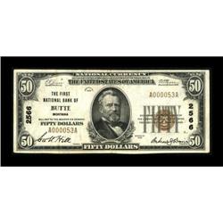 Butte, MT - $50 1929 Ty. 1 The First NB Ch. #