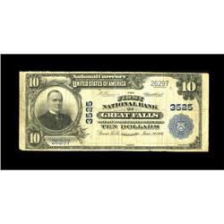 Great Falls, MT - $10 1902 Plain Back Fr. 626