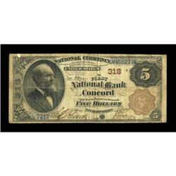 Concord, NH - $5 1882 Brown Back Fr. 466 The