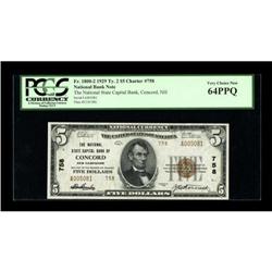 Concord, NH - $5 1929 Ty. 2 The National State