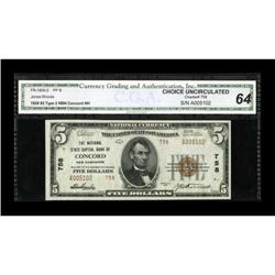 Concord, NH - $5 1929 Ty. 2 The National State