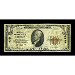 Laconia, NH - $10 1929 Ty. 1 The Peoples NB Ch.