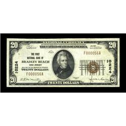 Bradley Beach, NJ - $20 1929 Ty. 1 The First NB