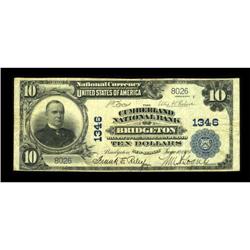 Bridgeton, NJ - $10 1902 Plain Back Fr. 624 The