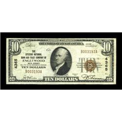 Englewood, NJ - $10 1929 Ty. 1 The Citizens NB &