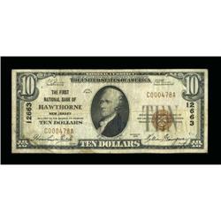 Hawthorne, NJ - $10 1929 Ty. 1 The First NB Ch.