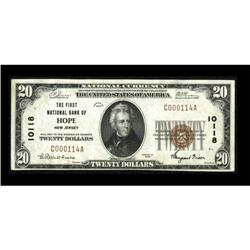 Hope, NJ - $20 1929 Ty. 1 The First NB Ch. #