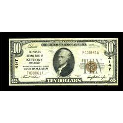 Keyport, NJ - $10 1929 Ty. 1 The Peoples NB Ch.