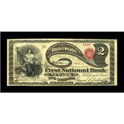 Newark, NJ - $2 Original Fr. 387 The First NB