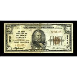 Newark, NJ - $50 1929 Ty. 1 New Jersey NB & TC