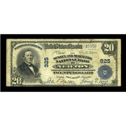 Newton, NJ - $20 1902 Plain Back Fr. 650 The