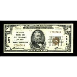 Paterson, NJ - $50 1929 Ty. 1 The Paterson NB