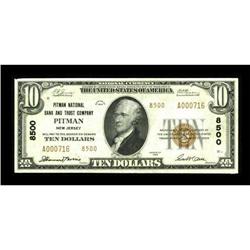 Pitman, NJ - $10 1929 Ty. 2 Pitman NB & TC Ch. #