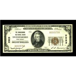 Swedesboro, NJ - $20 1929 Ty. 1 The Swedesboro