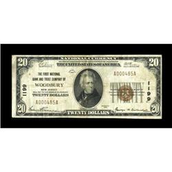 Woodbury, NJ - $20 1929 Ty. 1 The First NB & TC