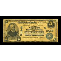 Albuquerque, NM - $5 1902 Plain Back Fr. 606 The