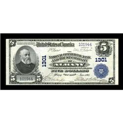 Albany, NY - $5 1902 Plain Back Fr. 598 The