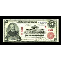 Binghamton, NY - $5 1902 Red Seal Fr. 587 The