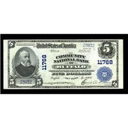 Buffalo, NY - $5 1902 Plain Back Fr. 607 The