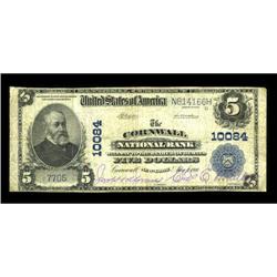 Cornwall, NY - $5 1902 Plain Back Fr. 602 The