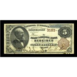 Herkimer, NY - $5 1882 Brown Back Fr. 467 The