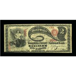 Ithaca, NY - $2 Original Fr. 387 The Tompkins