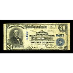 Jamestown, NY - $20 1902 Plain Back Fr. 652 The